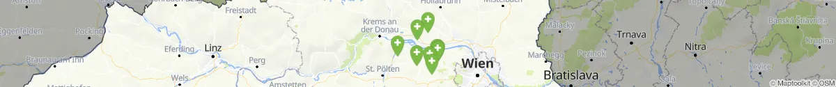 Kartenansicht für Apotheken-Notdienste in der Nähe von Zwentendorf an der Donau (Tulln, Niederösterreich)